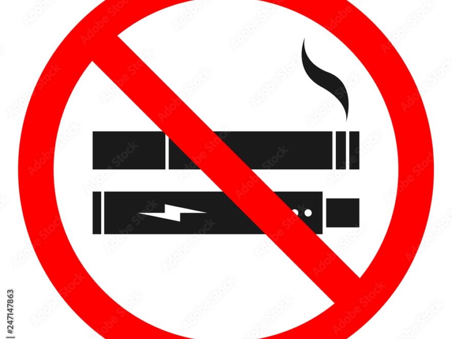 Stock Vektorgrafik NO SMOKING NO VAPING Combined Sign Printable