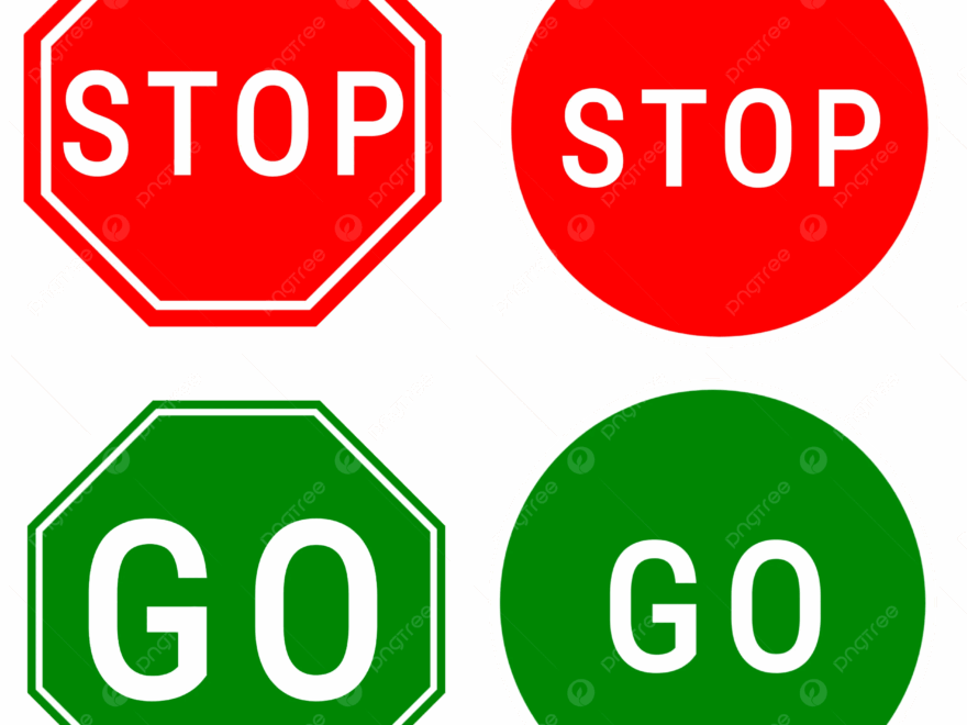 Stop And Go Schild Stoppschild Geh Zeichen Verkehrsschild PNG