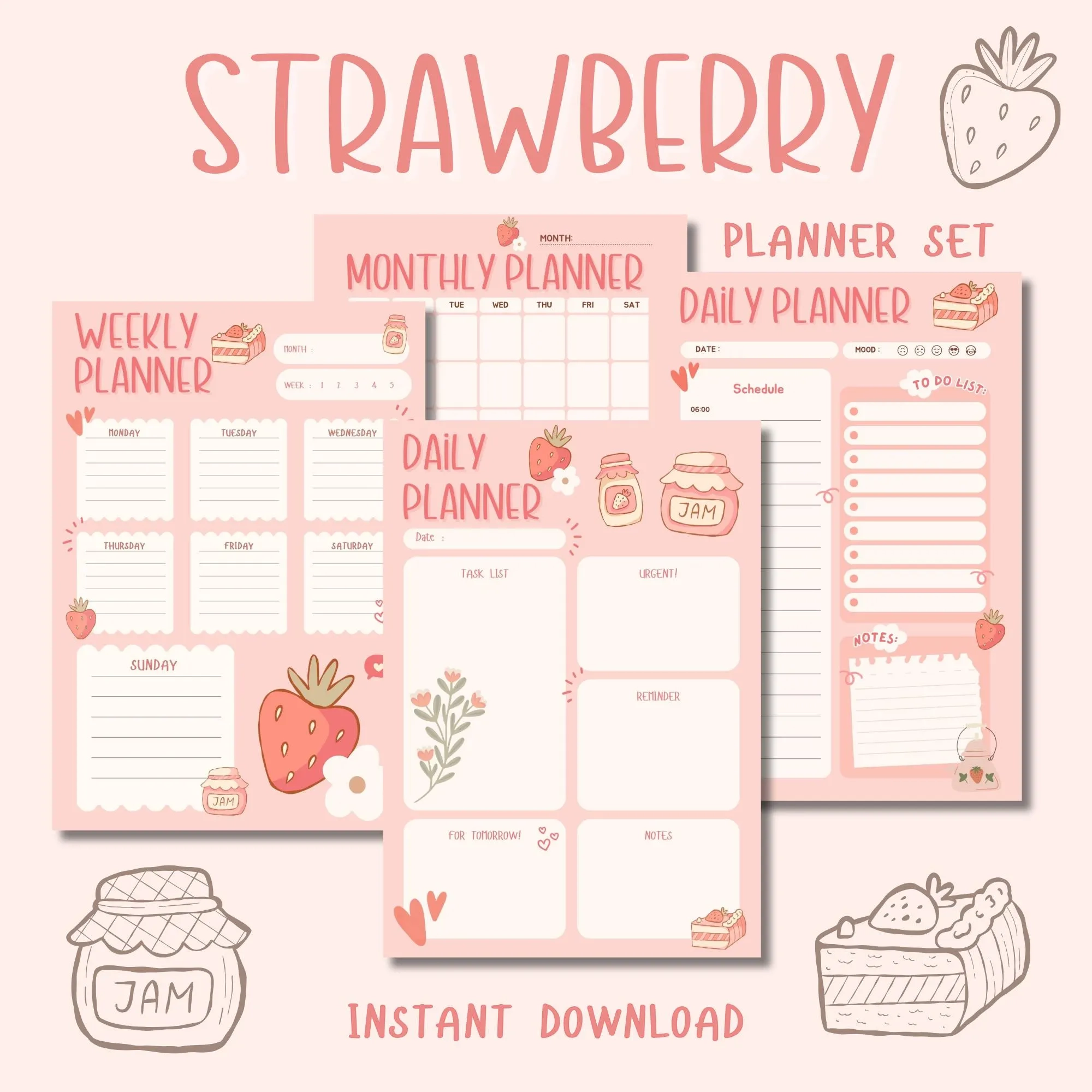 Strawberry Planner Etsy New Zealand Strawberry Planner Etsy New Zealand