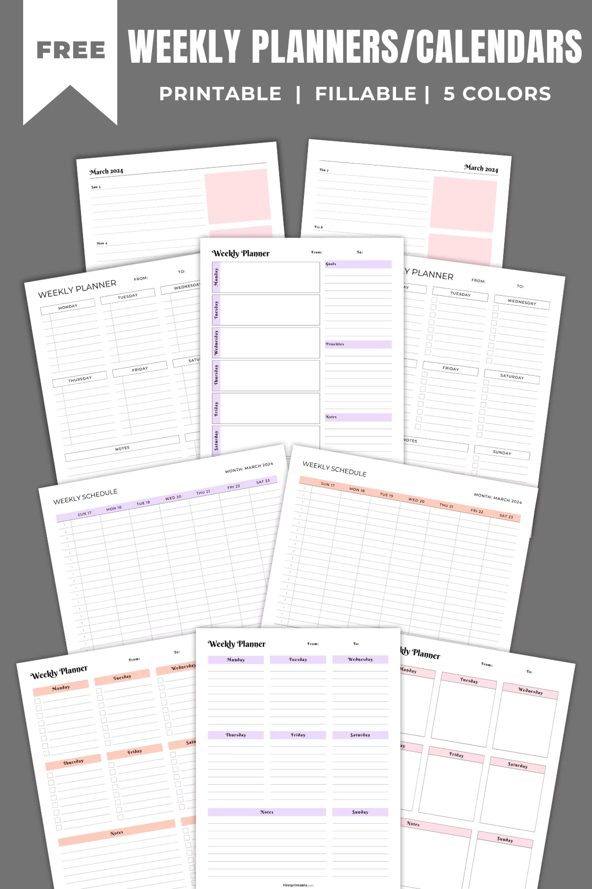 College Student Printable Planner 2026 2027