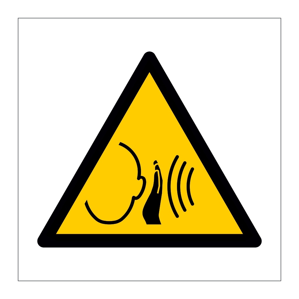 Sudden Loud Noise Hazard Warning Symbol Sign British Safety Signs