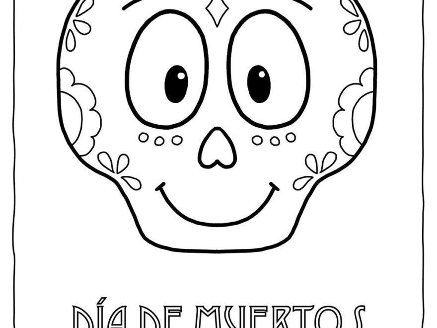 Sugar Skull Coloring Pages And Masks For D a De Muertos