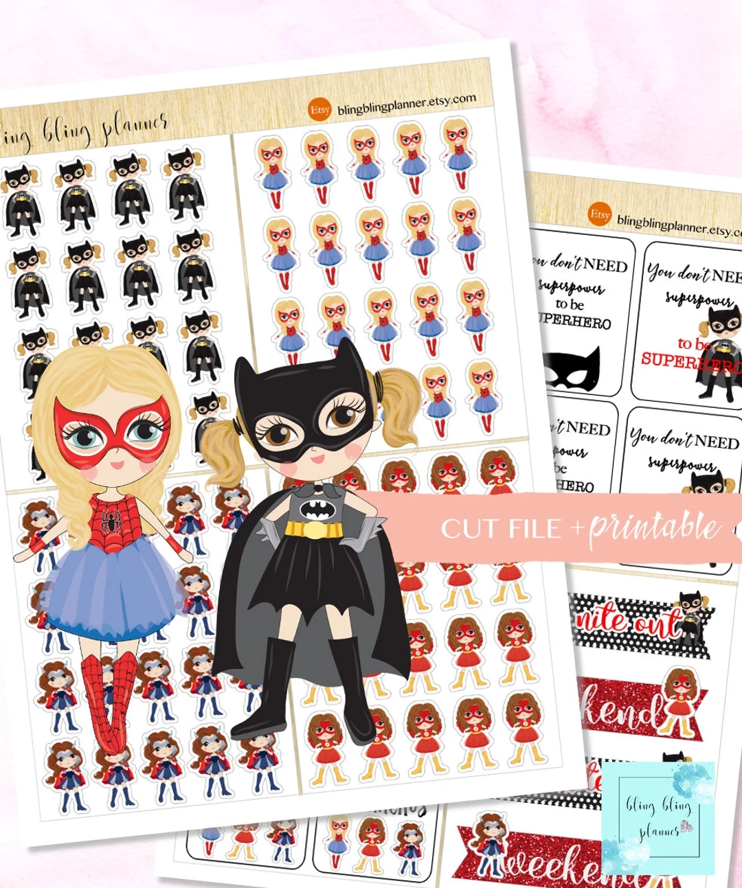 Supergirl Planner Sticker Printables