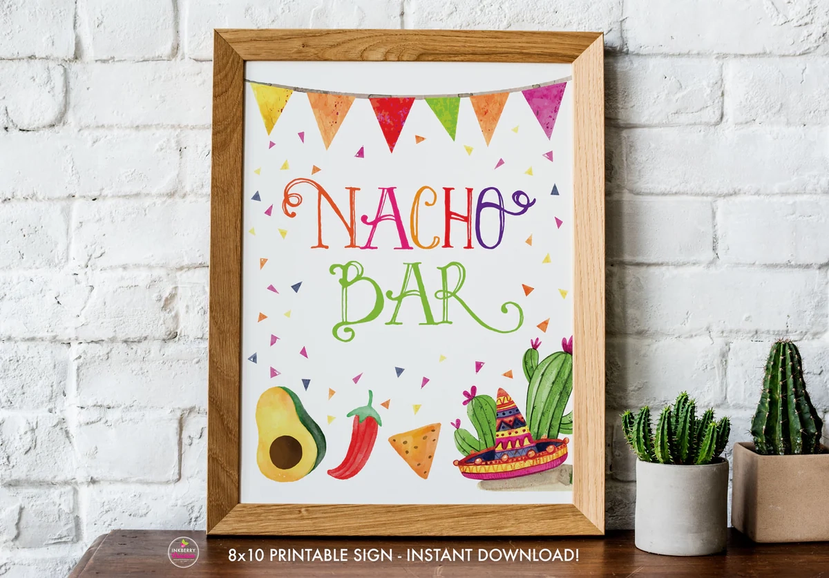 Free Nacho Bar Printable Sign
