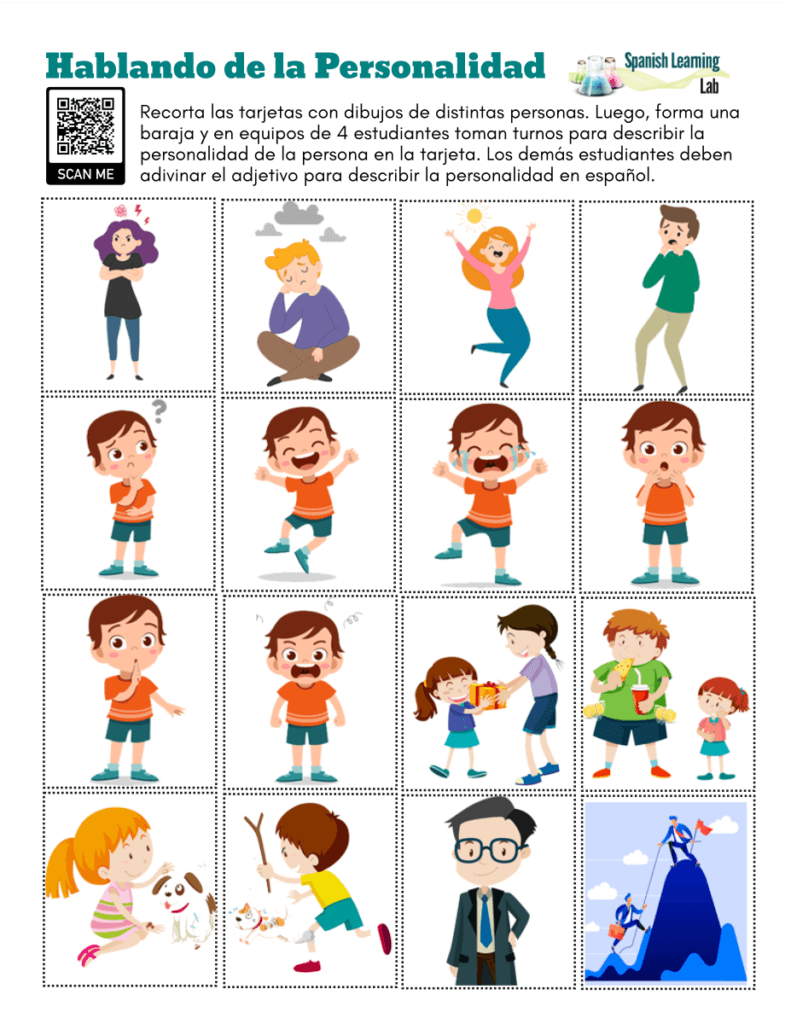 Talking About Personality In Spanish PDF Worksheet Spanish Talking About Personality In Spanish PDF Worksheet Spanish