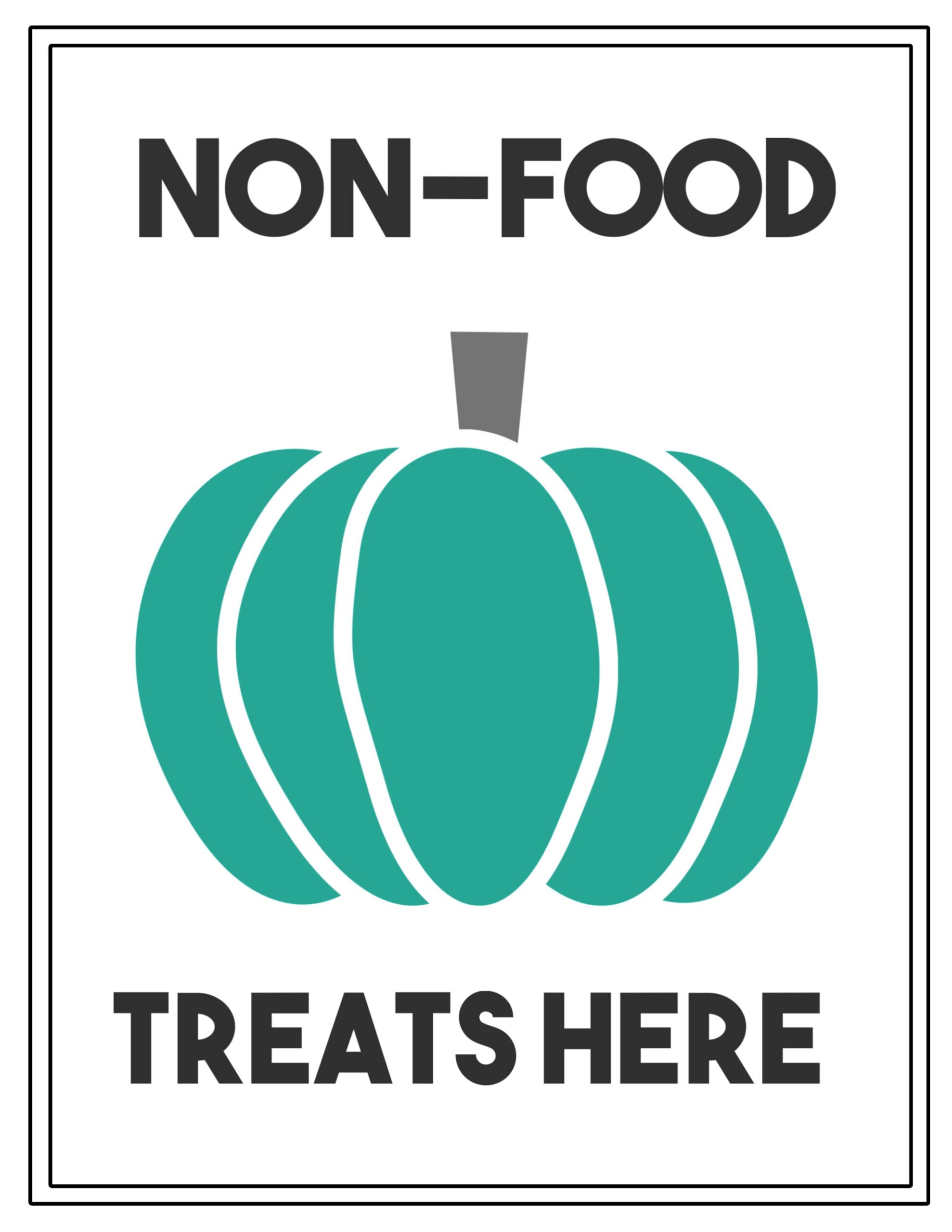 Printable Teal Pumpkin Sign Printable Teal Pumpkin Sign
