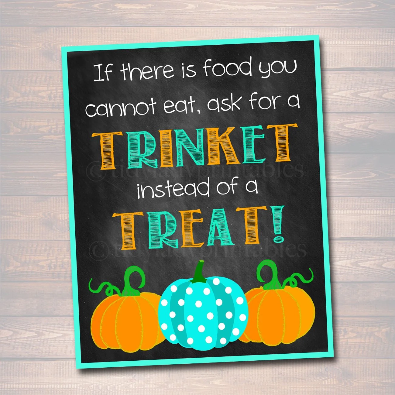 Teal Pumpkin Project Printable Sign TidyLady Printables Teal Pumpkin Project Printable Sign TidyLady Printables