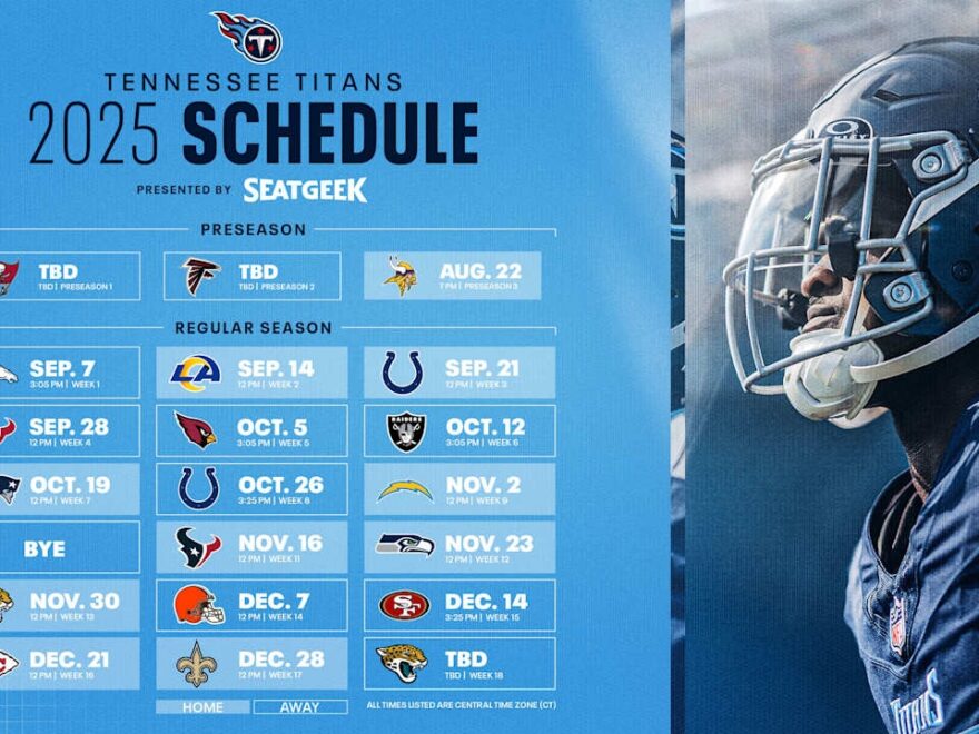 Tennessee Titans Release 2025 Schedule