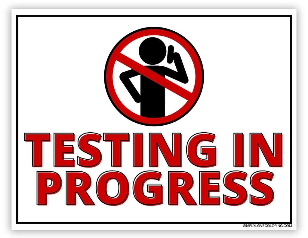 Testing In Progress Sign Printable Free PDF Downloads Simply Testing In Progress Sign Printable Free PDF Downloads Simply