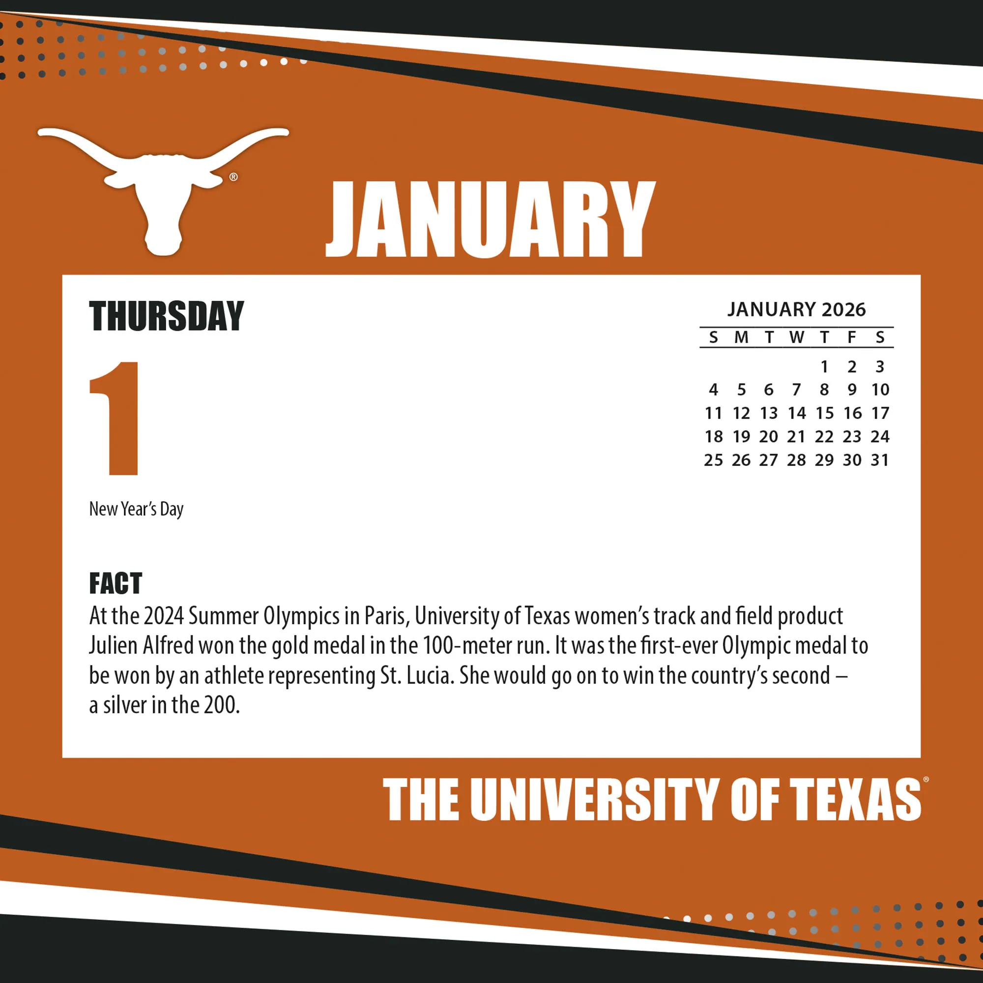 Texas Longhorns 2026 Box Calendar Texas Longhorns 2026 Box Calendar