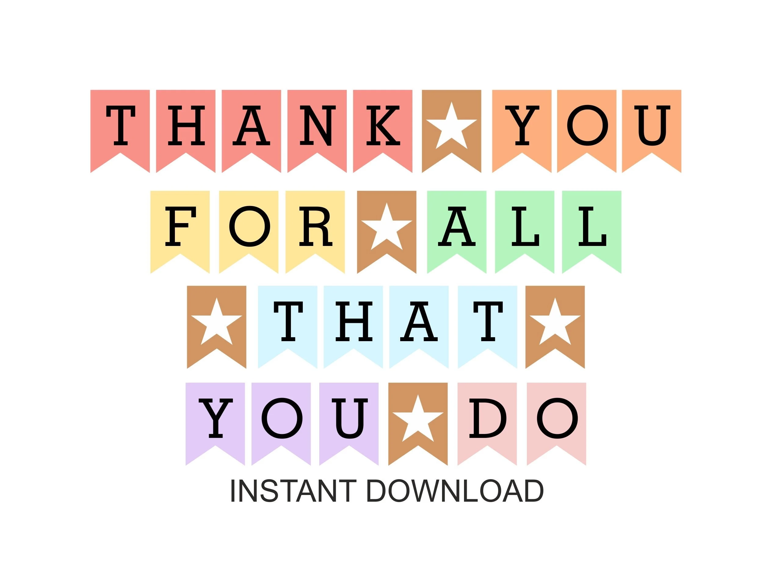 Thank You Printable Sign Thank You Printable Sign