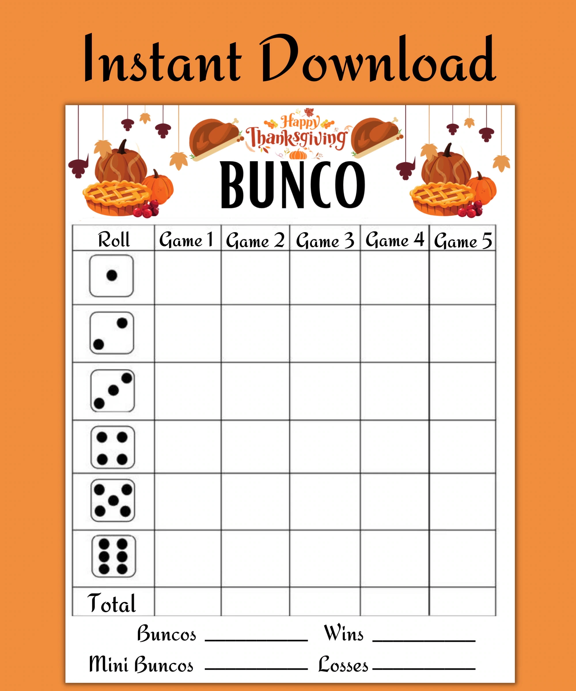 Thanksgiving Bunco Score Card Table Tally Sheet digital Download Etsy Thanksgiving Bunco Score Card Table Tally Sheet digital Download Etsy