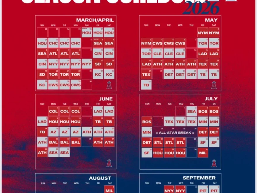 The Angels Will Both Open And Close Their 2026 Season On The Road R Baseball