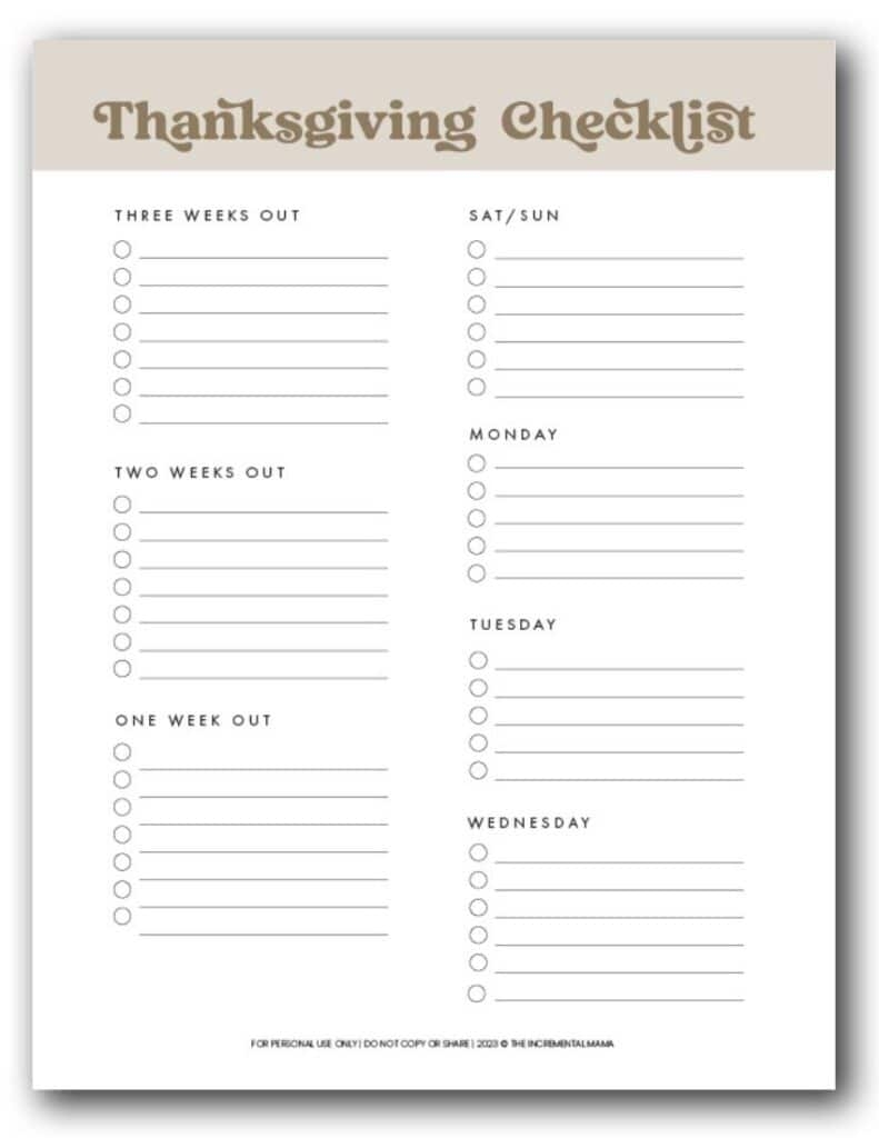The Best Free Printable Thanksgiving Planner 8 Pages The 