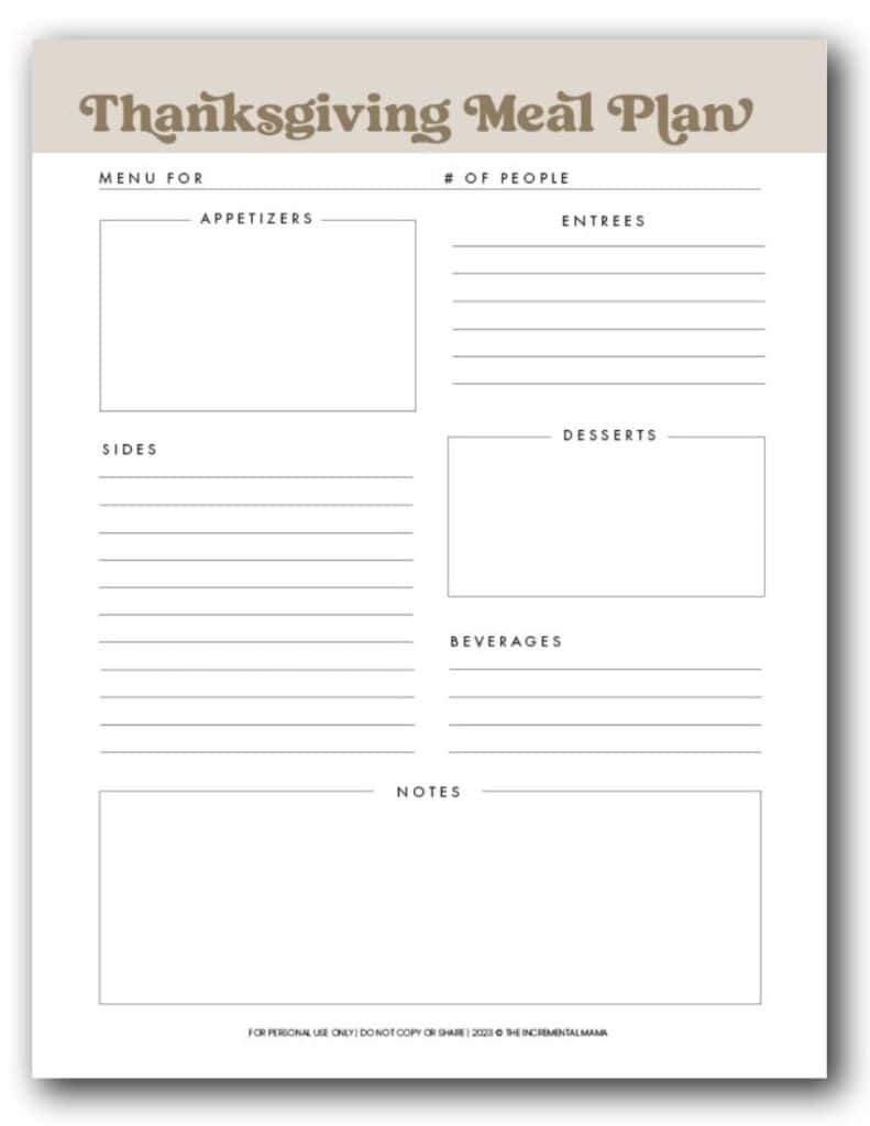 The Best Free Printable Thanksgiving Planner 8 Pages The 
