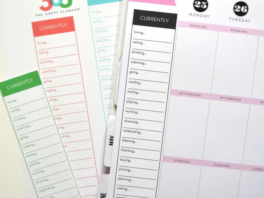 The Happy Planner CURRENTLY Collection Free Printables
