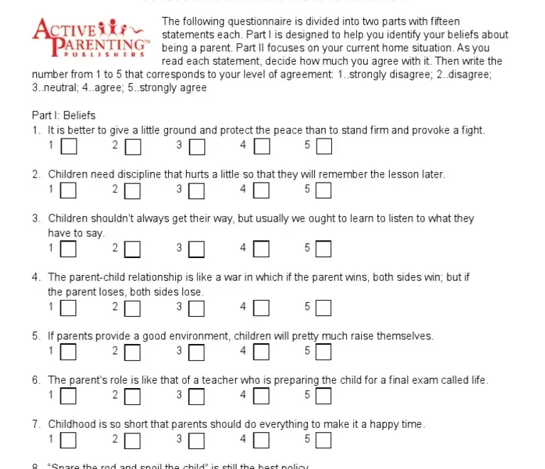 The Latest Parenting Style Quiz PDF Parenting Relationships