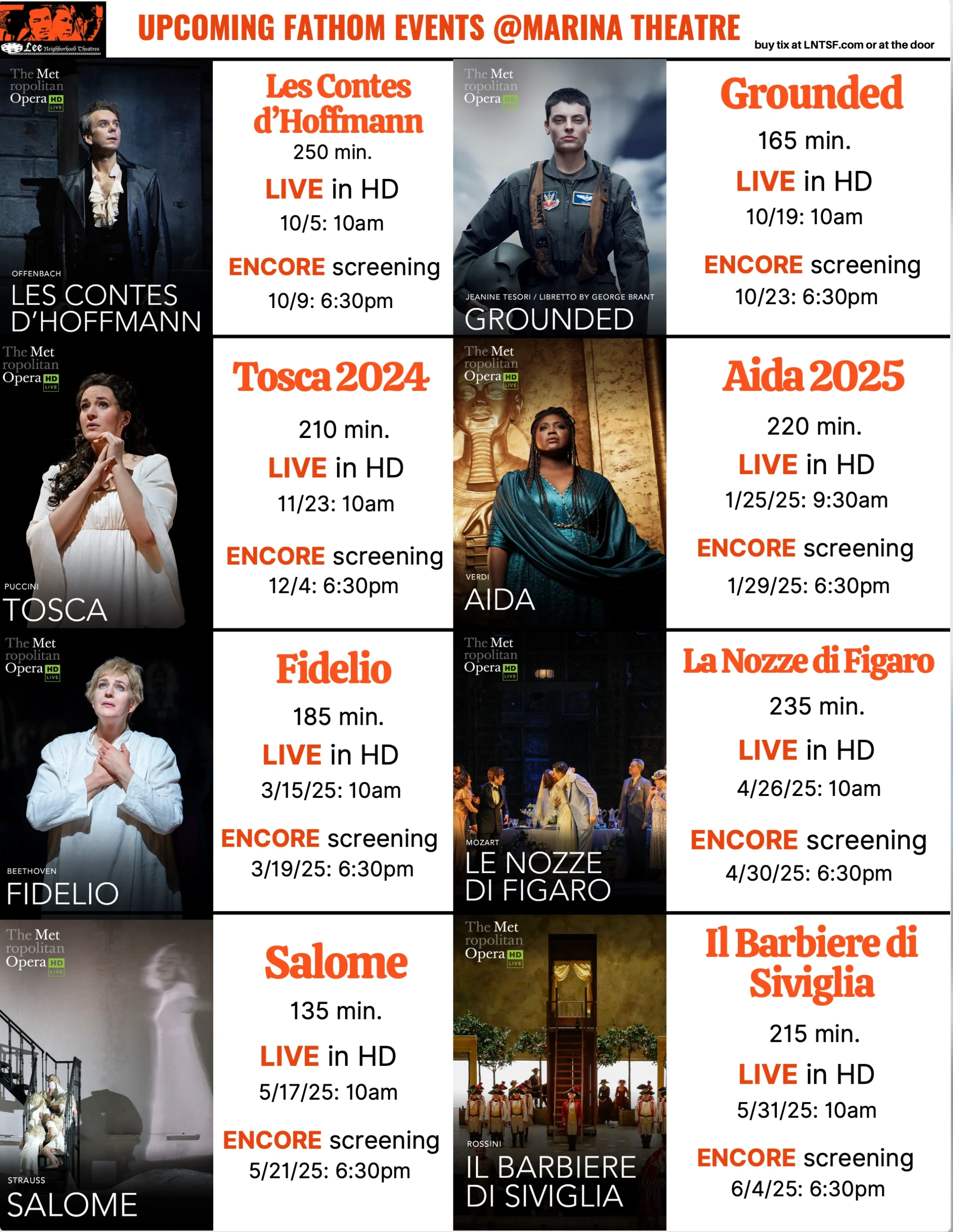 The Metropolitan Opera Live In HD Lee Neighborhood Theatres