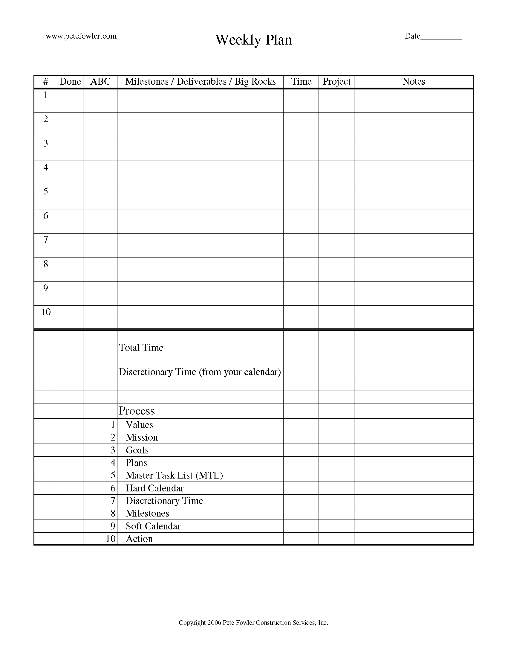 Art Of Manliness Printable Weekly Planner Art Of Manliness Printable Weekly Planner