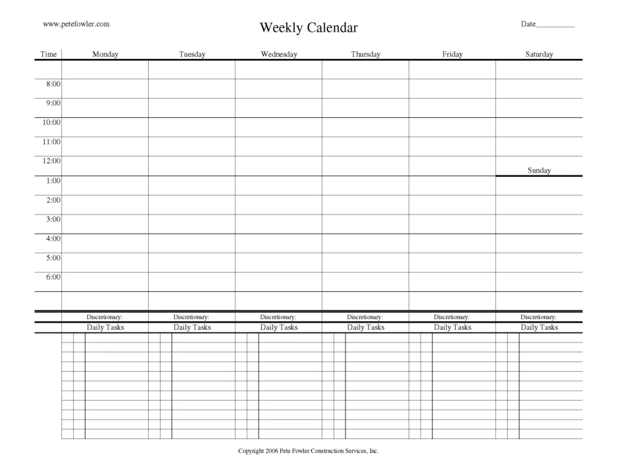 The PFCS Weekly Planning Method PFCS