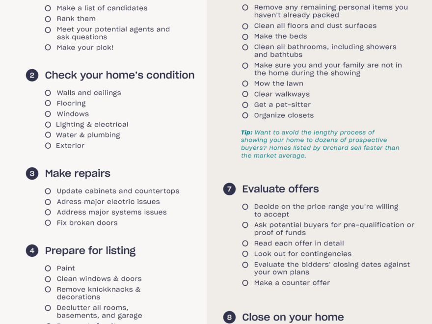 The Ultimate Checklist For Selling A House Free Printable Home Selling Checklist Orchard