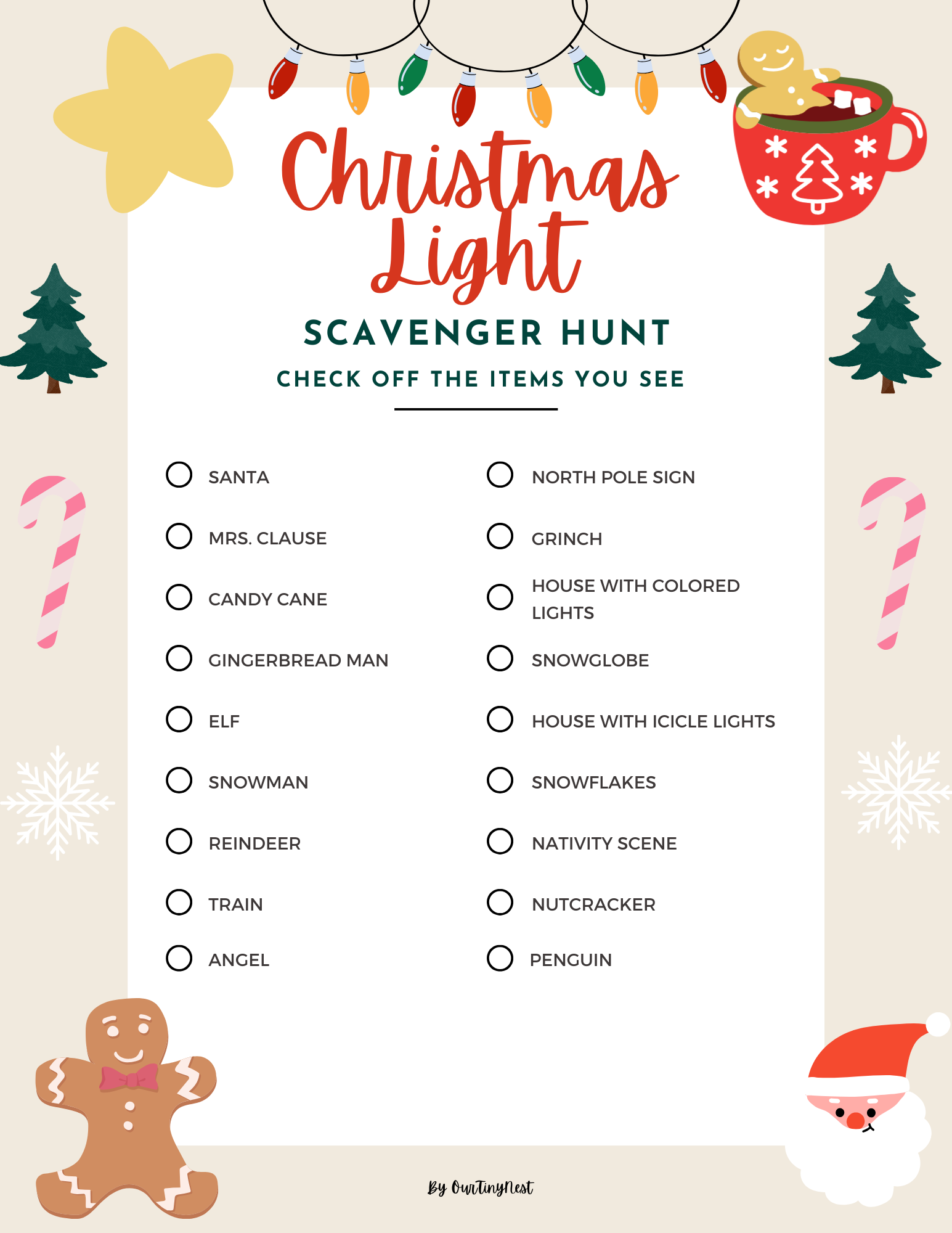 Christmas Bucket List Printable