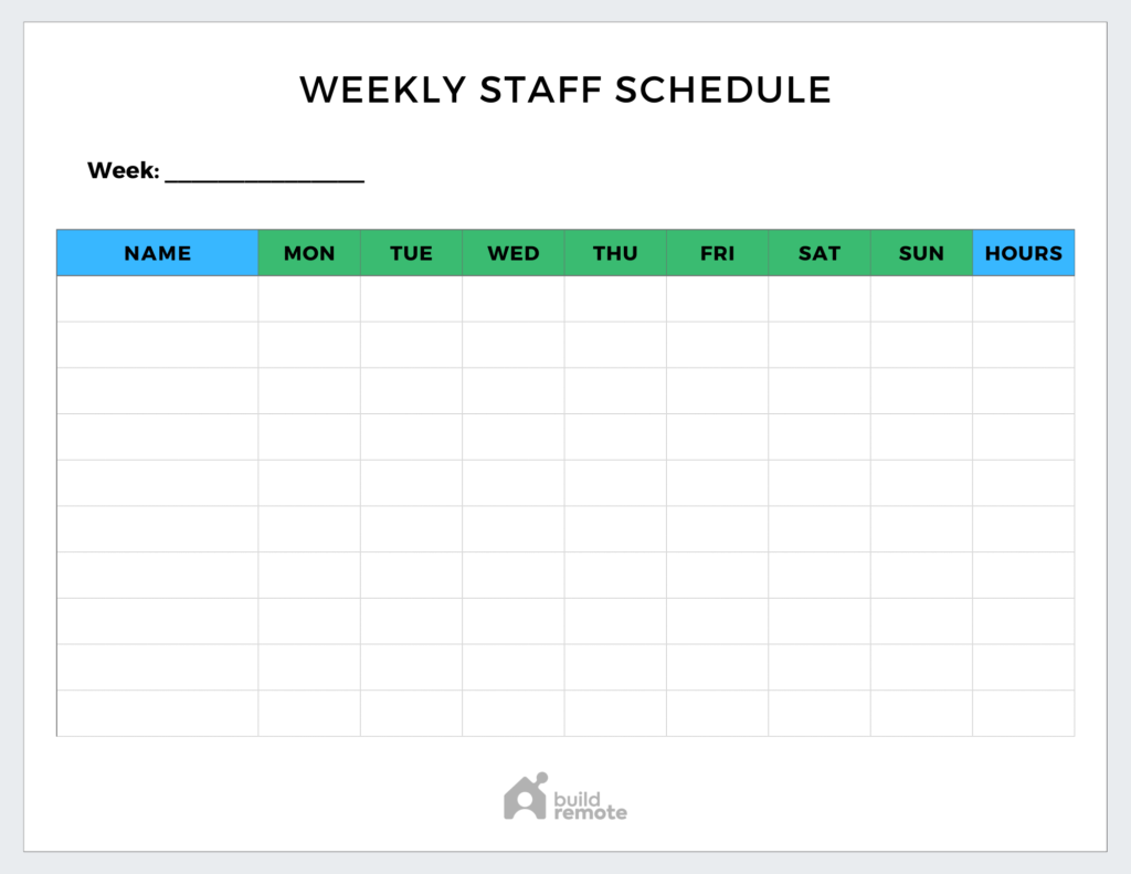 The Weekly Work Schedule Template Library 12 Free Options The Weekly Work Schedule Template Library 12 Free Options