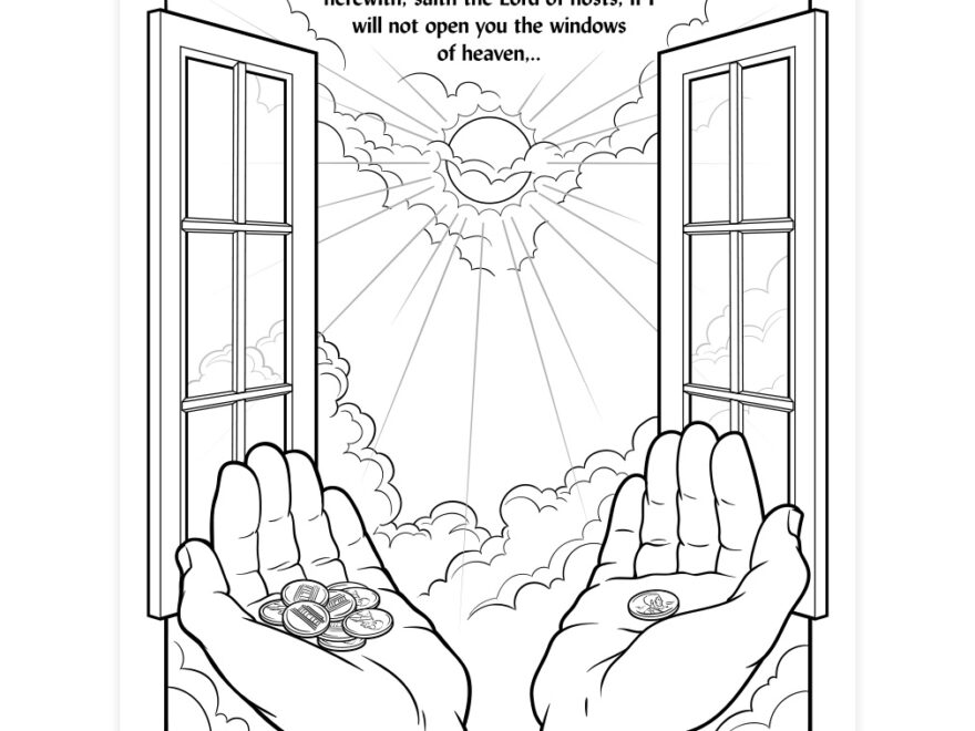 The Windows Of Heaven Coloring Page Printable