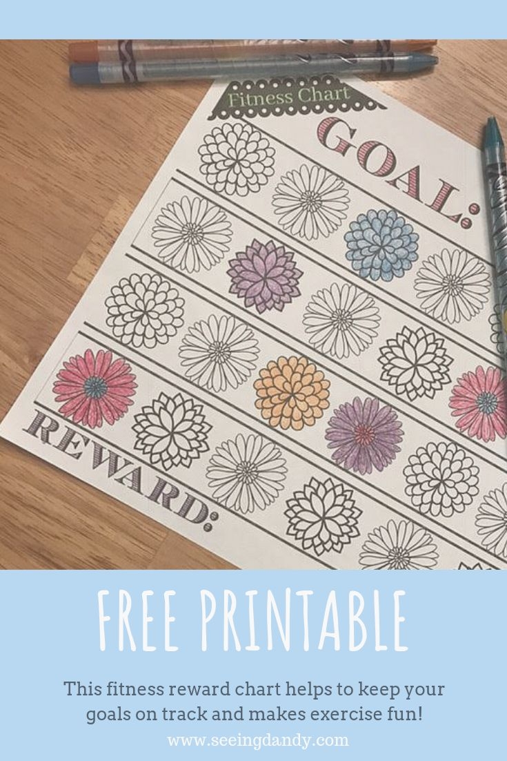 This Free Printable Fitness Reward Chart Helps To Keep Your Goals 