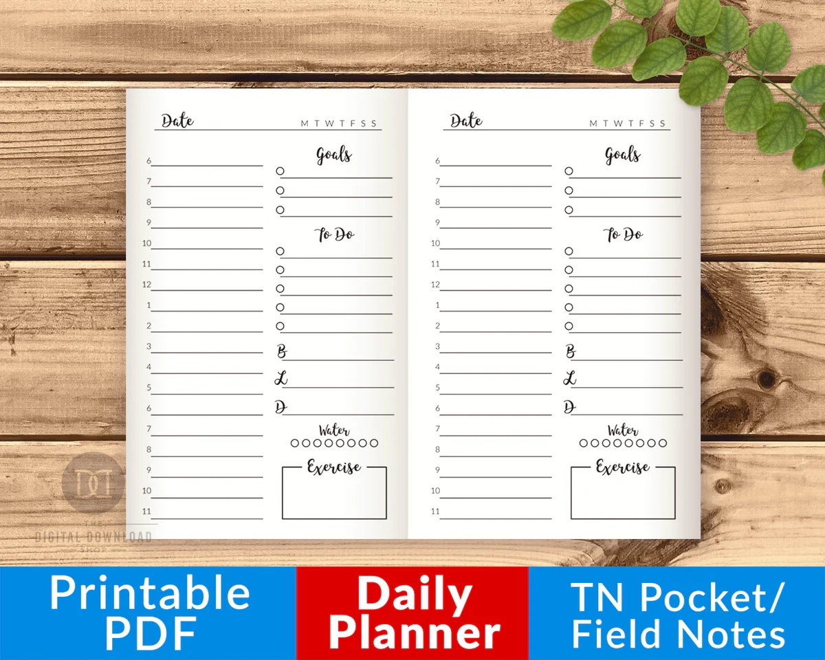 Printable Pocket Bullet Planner Printable Pocket Bullet Planner