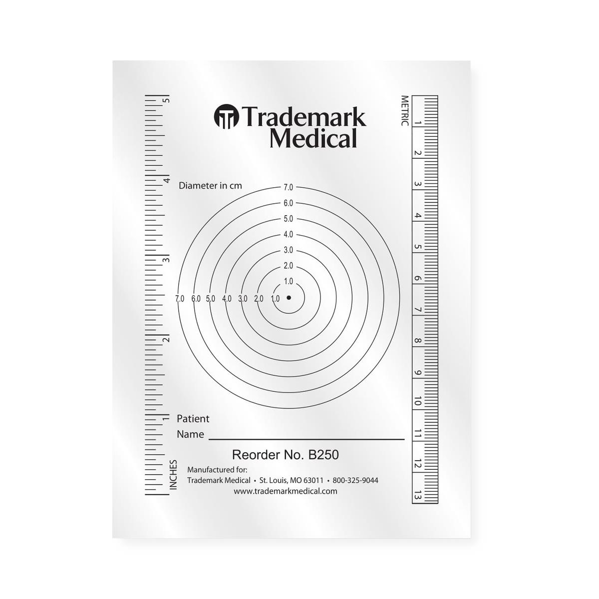 Trademark Medical Wound Measuring Sheet Medline Trademark Medical Wound Measuring Sheet Medline