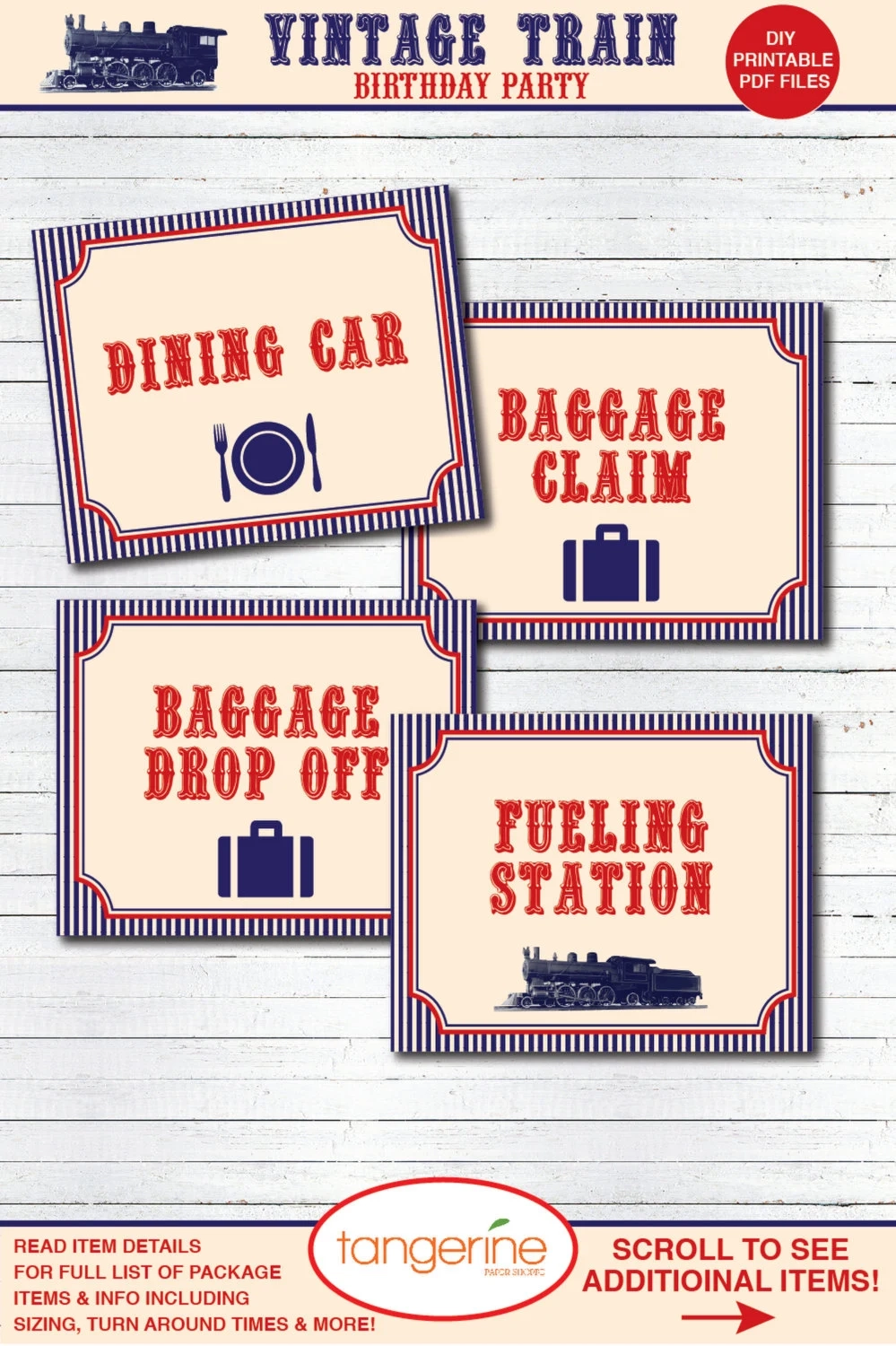 Dining Car Printable Sign