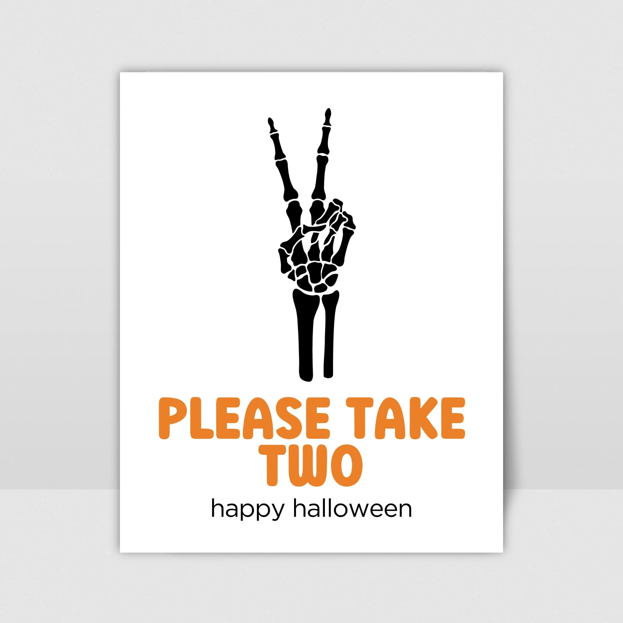 Trick Or Treat Please Take Two Sign Halloween Party Decor Candy 