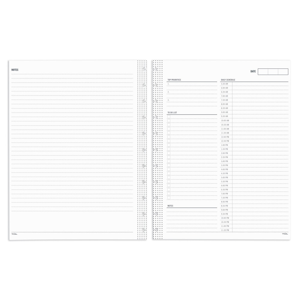 TUL Discbound Undated Daily Refill Pages 8 1 2 X 11 Undated 