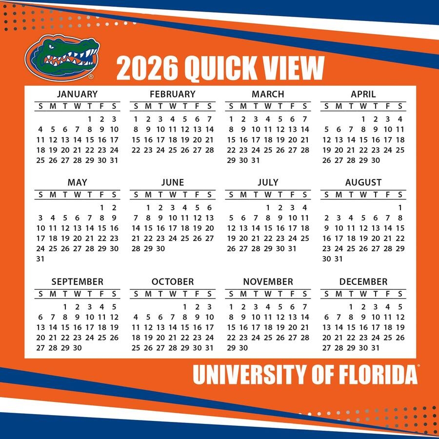 Turner Sports Florida Gators 2026 Box Calendar Multicolor Turner Sports Florida Gators 2026 Box Calendar Multicolor