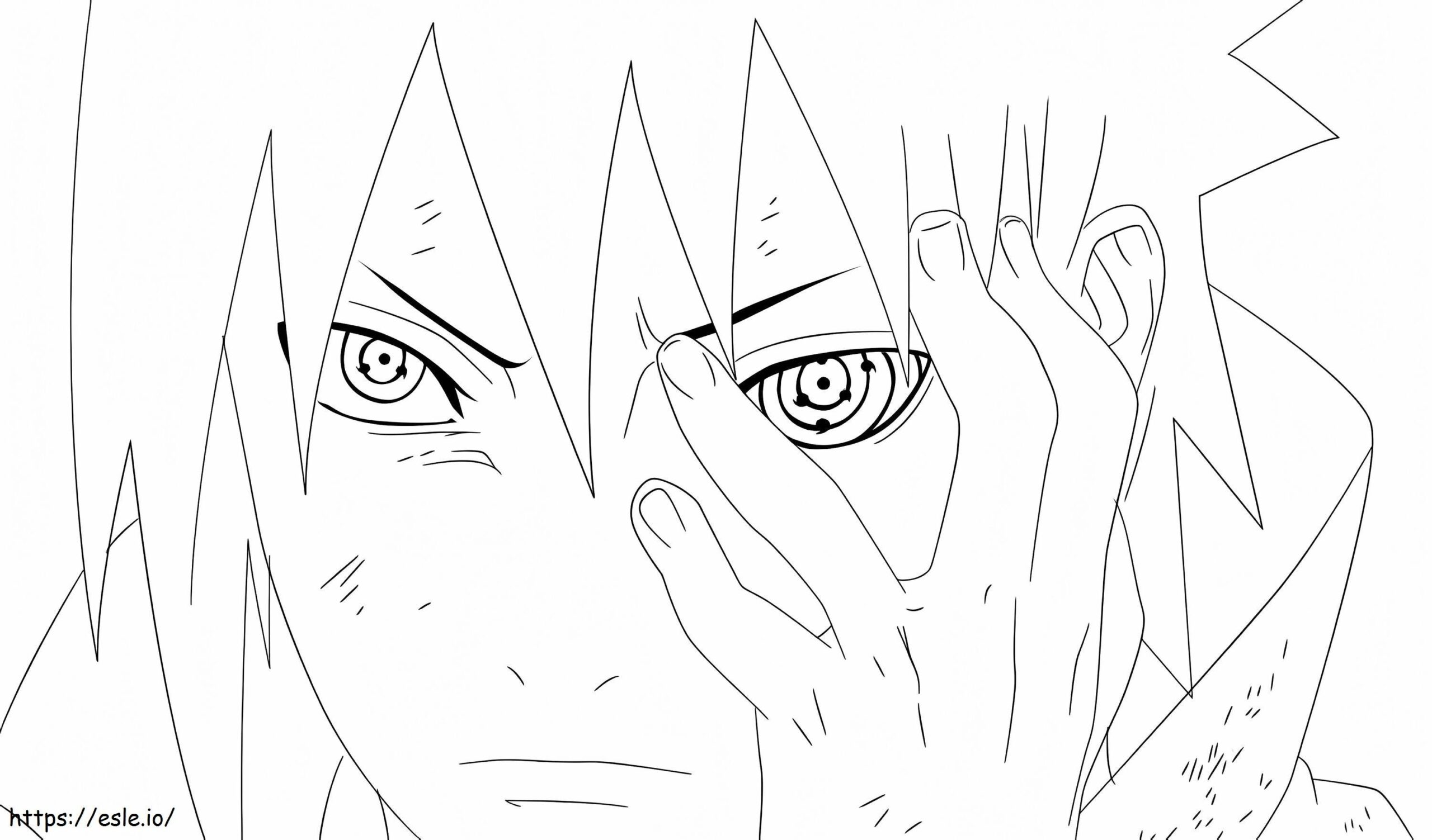 Uchiha Sasuke Con Mangekyou Sharingan Y Rinnegan Coloring Page Uchiha Sasuke Con Mangekyou Sharingan Y Rinnegan Coloring Page