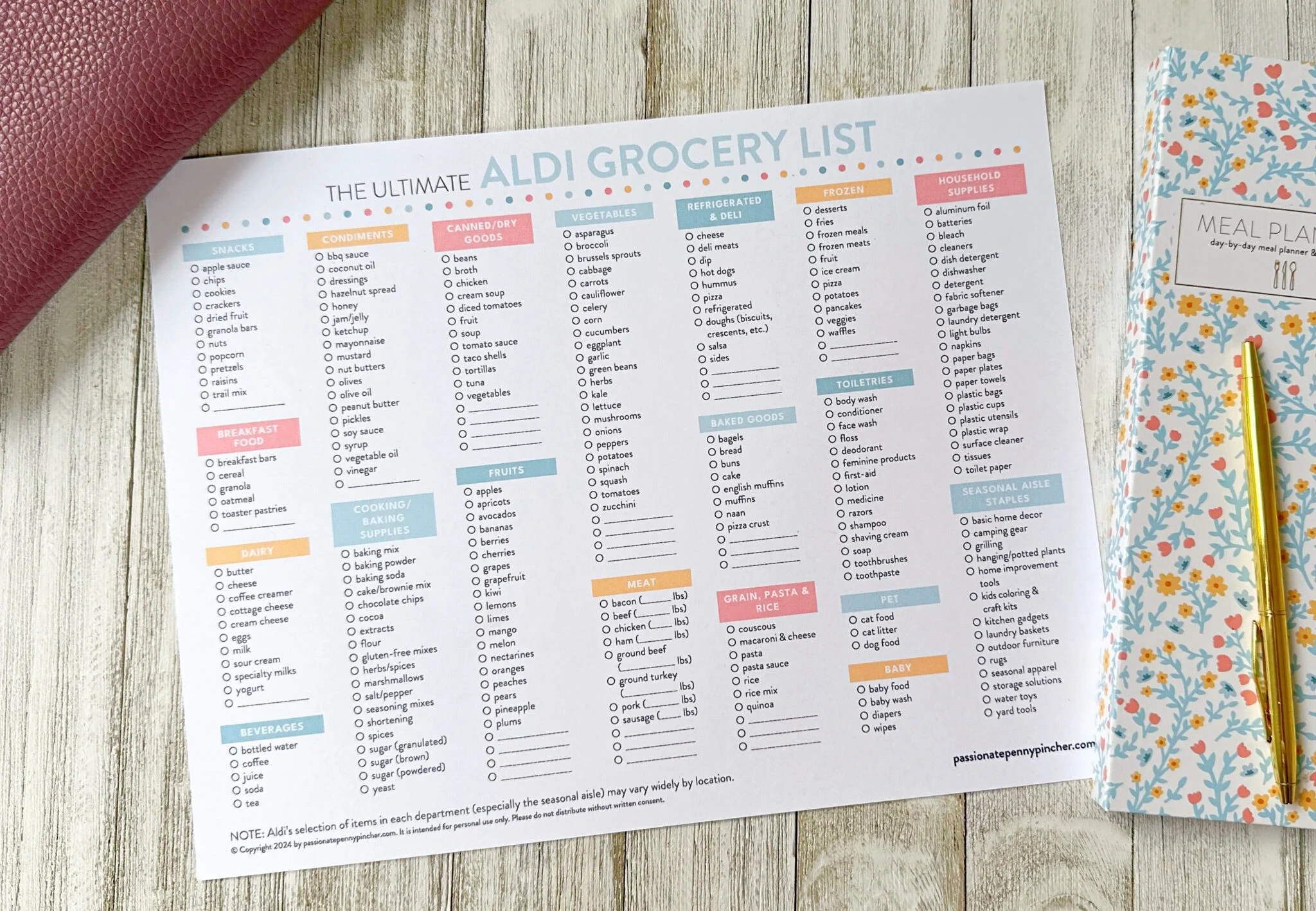 Ultimate Aldi Grocery List Printable Passionate Penny Pincher