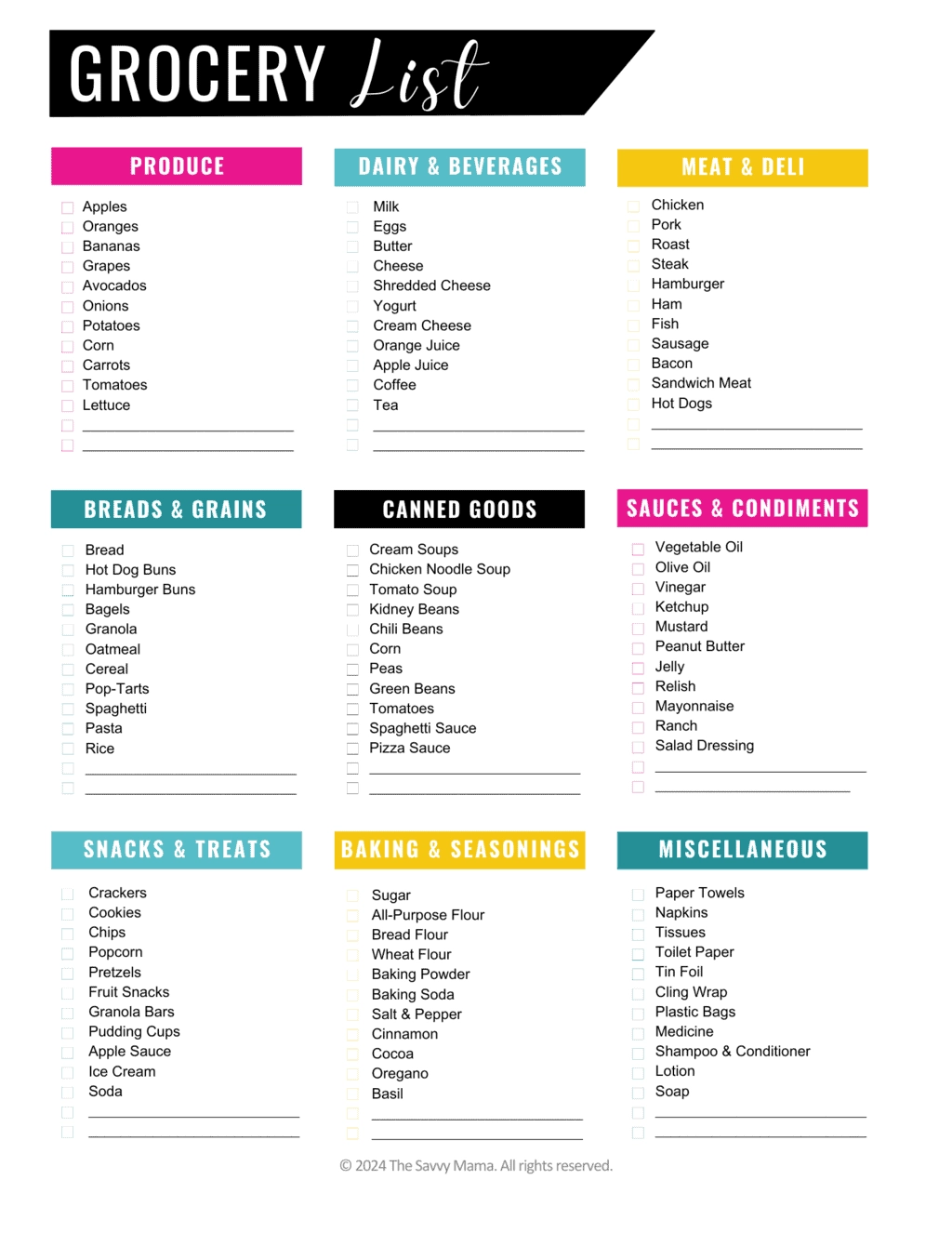 Ultimate Grocery List Template Organize Your Shopping Ultimate Grocery List Template Organize Your Shopping