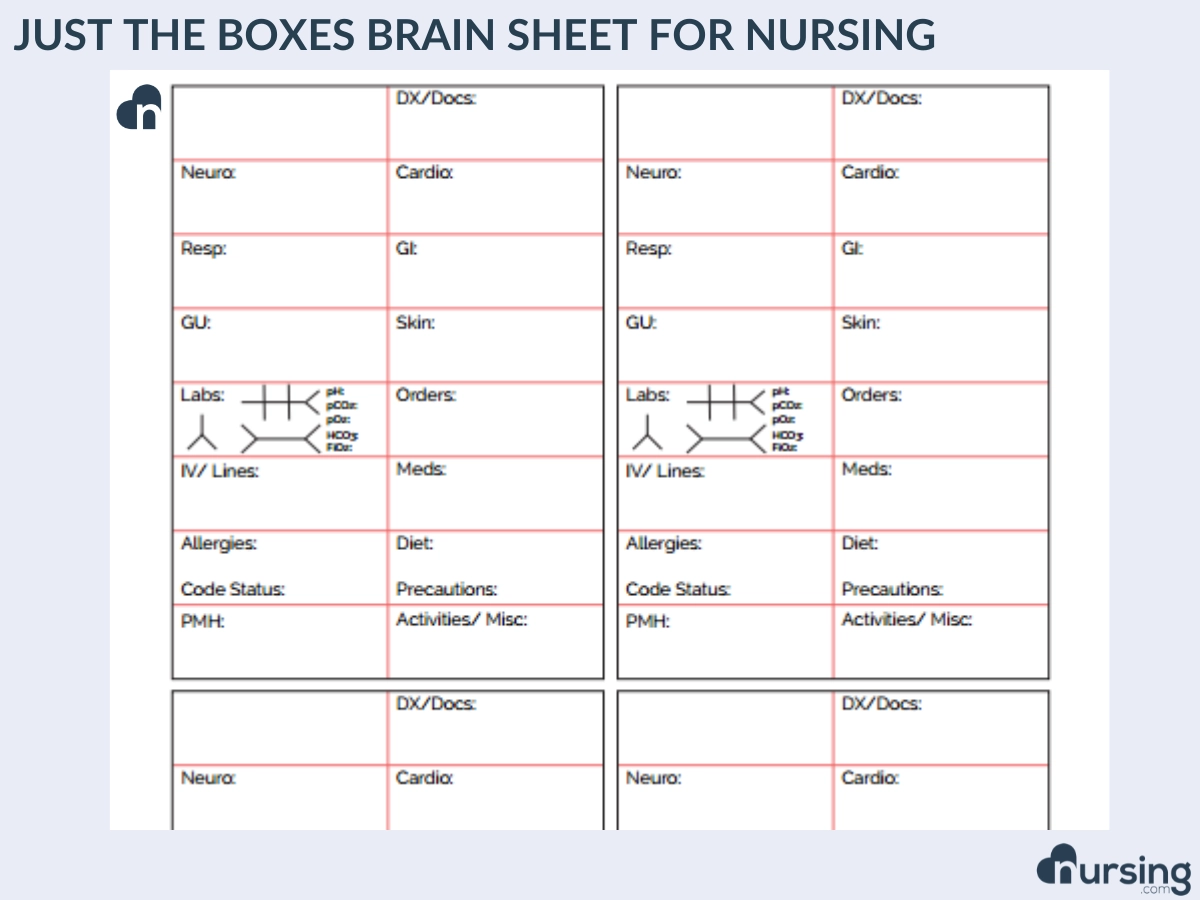 Printable Nursing Organization Sheet Printable Nursing Organization Sheet