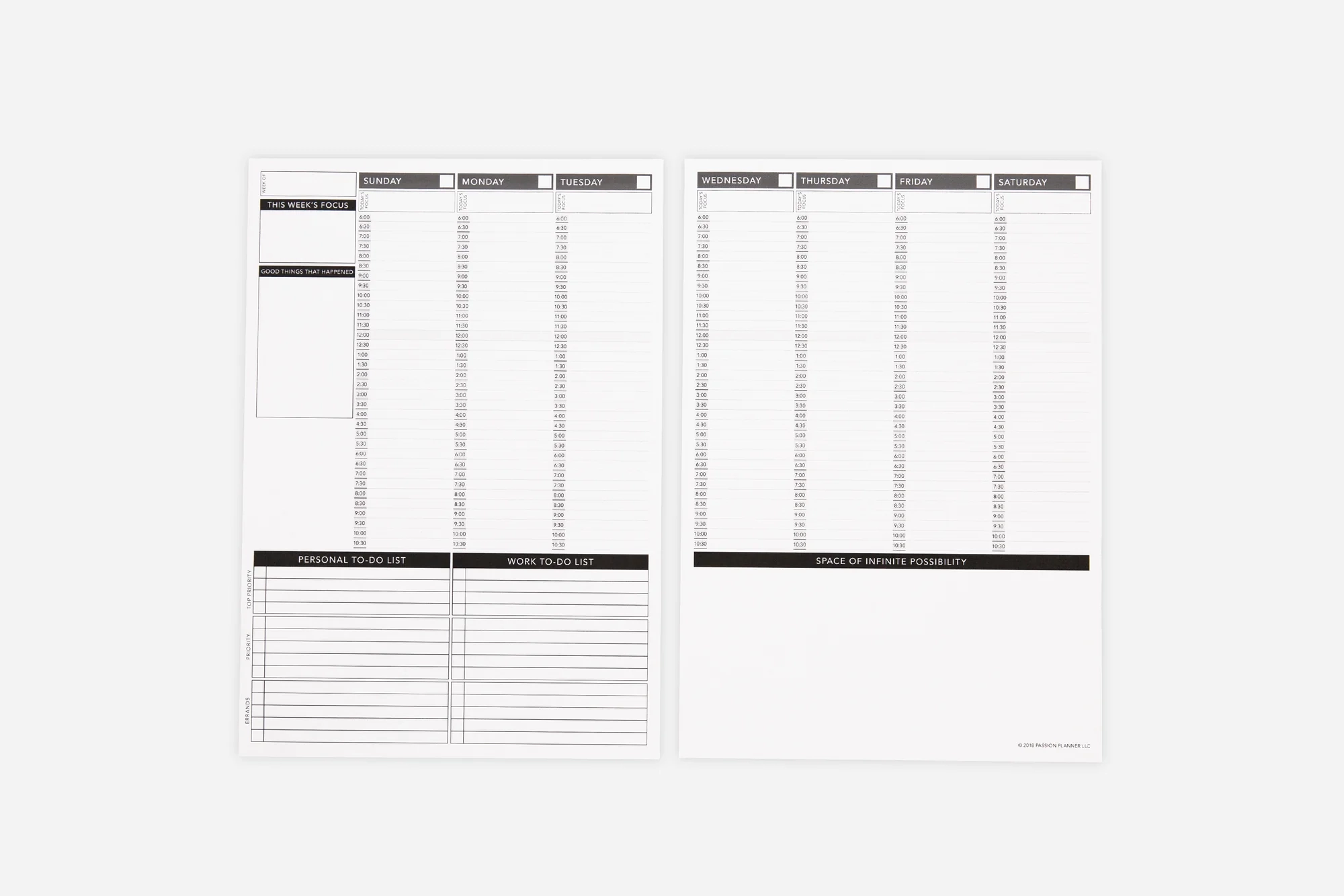 Undated Weekly Layout PDF Free Printable Passion Planner Undated Weekly Layout PDF Free Printable Passion Planner