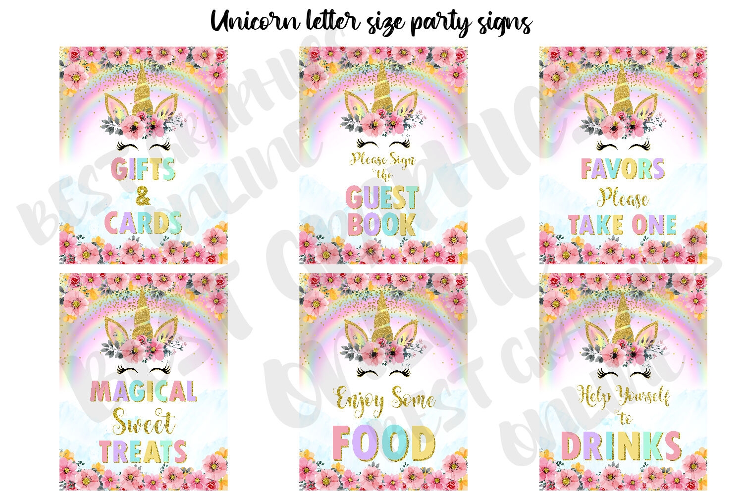 Unicorn Birthday Party Table Signs Letter Size Party Sign By Best Graphics Online TheHungryJPEG Unicorn Birthday Party Table Signs Letter Size Party Sign By Best Graphics Online TheHungryJPEG