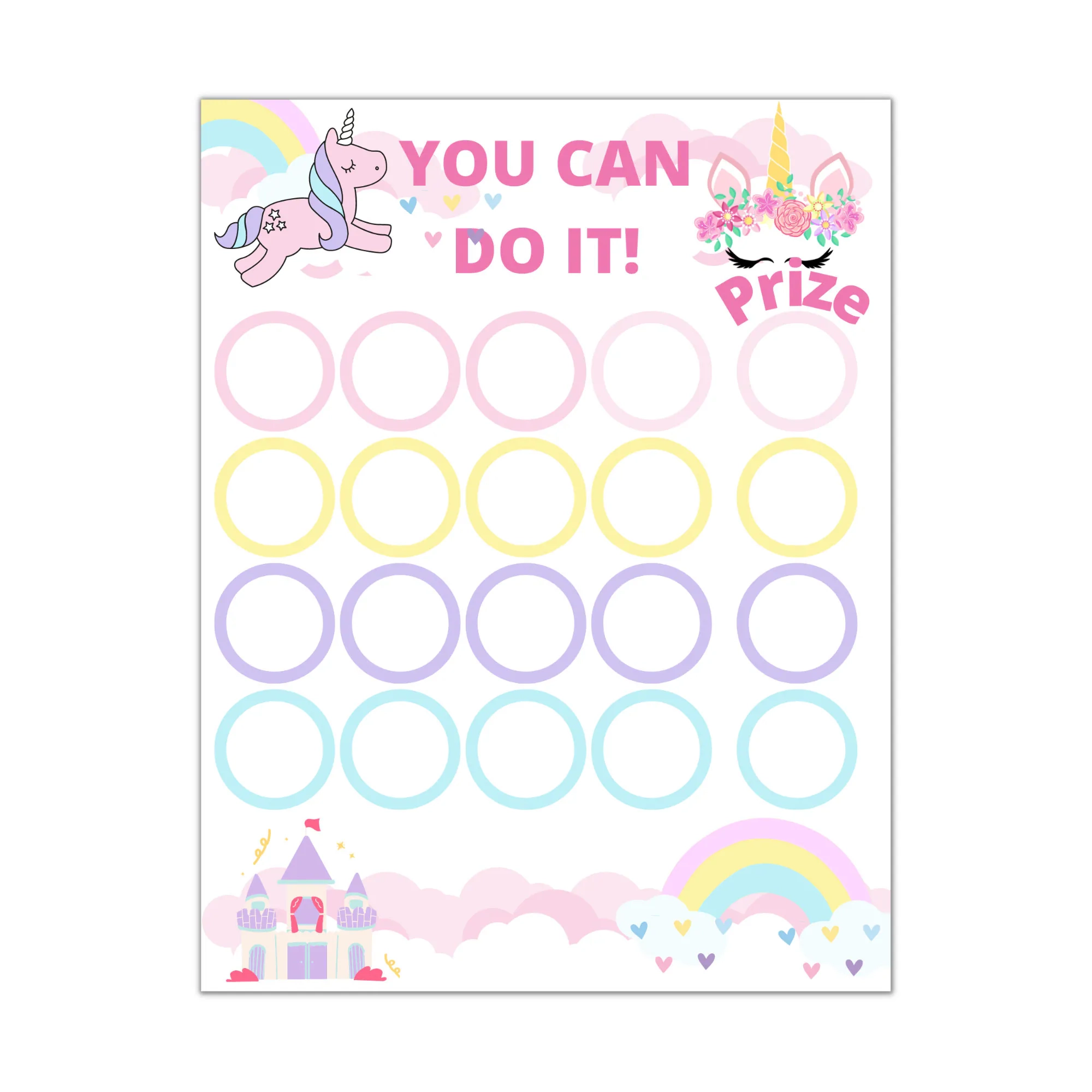 Unicorn Reward Chart Printable Unicorn Sticker Chart Daily Unicorn Reward Chart Printable Unicorn Sticker Chart Daily