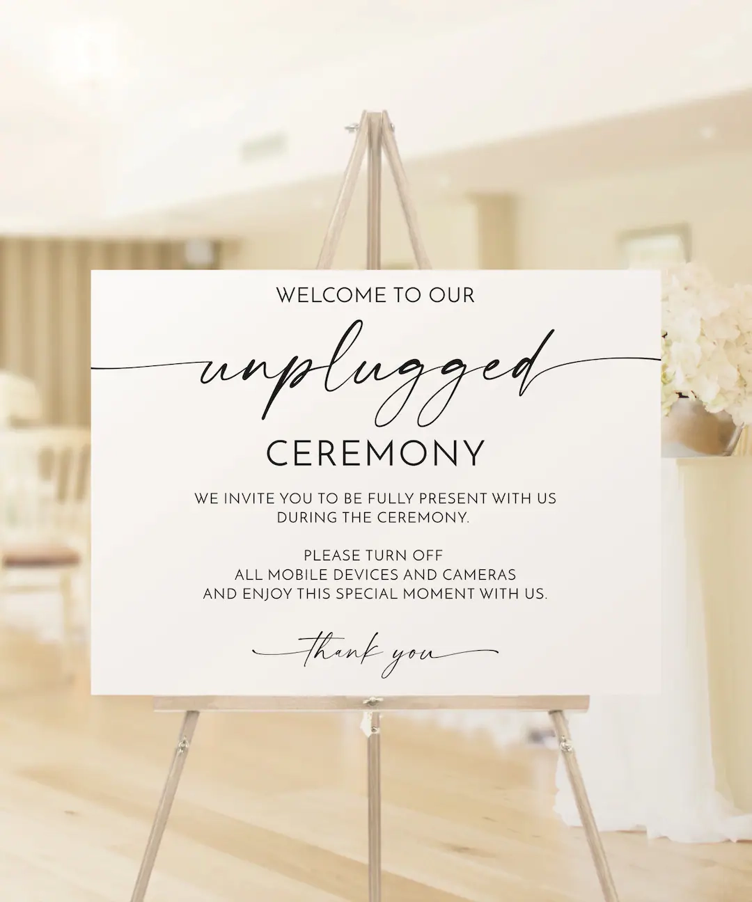 Unplugged Ceremony Schild Vorlage Printable Unplugged 