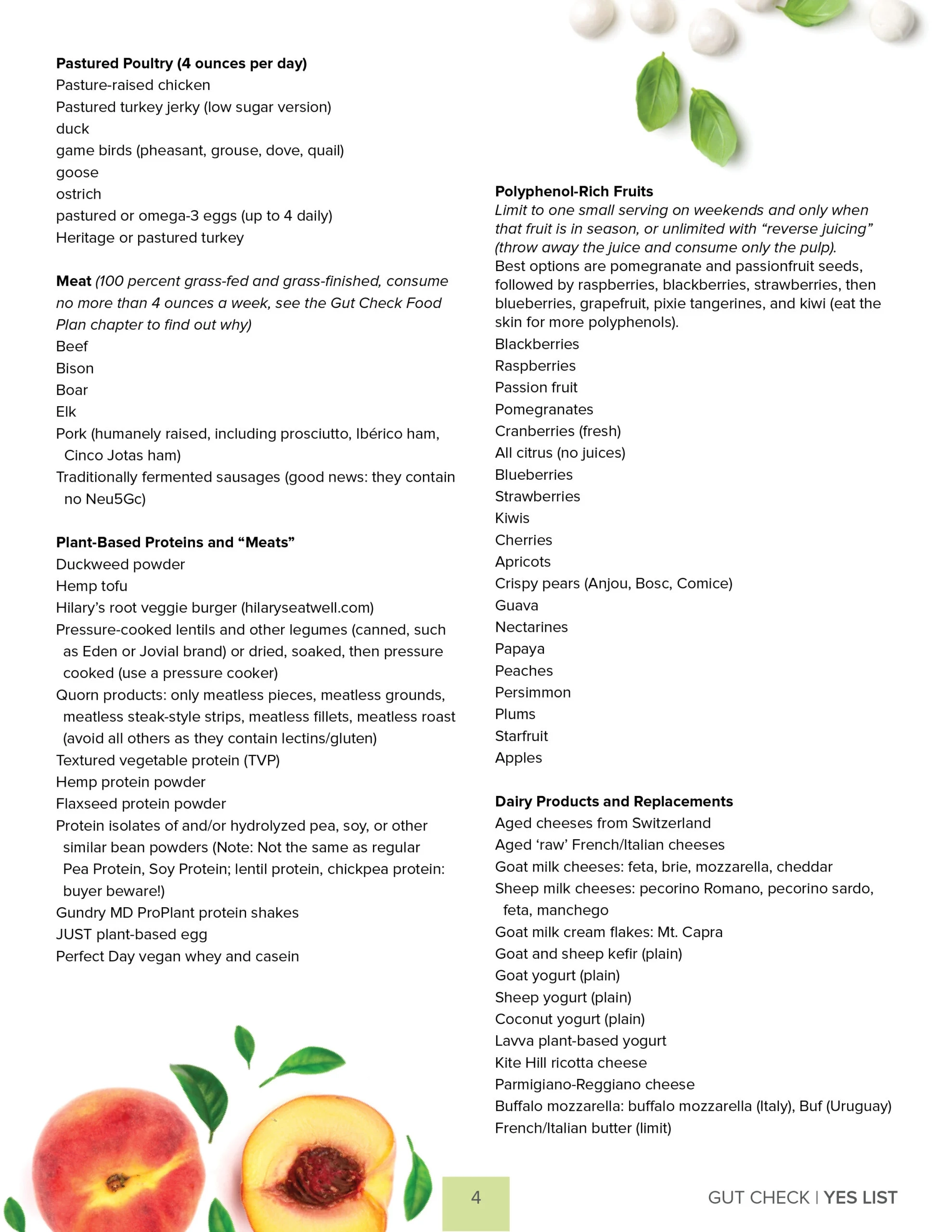 Plant Paradox Printable Yes Food List Plant Paradox Printable Yes Food List