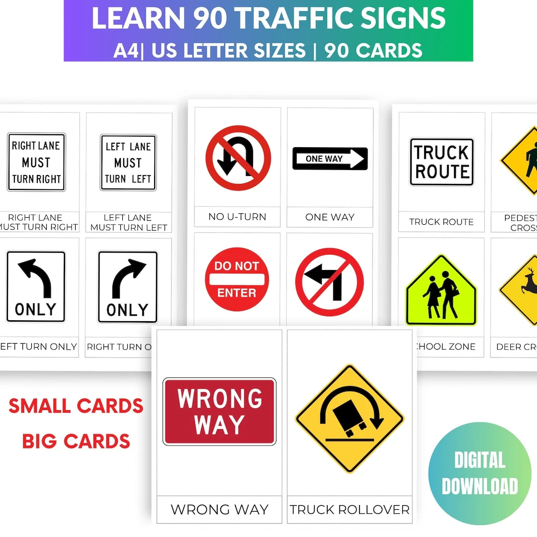 Printable Road Safety Road Signs