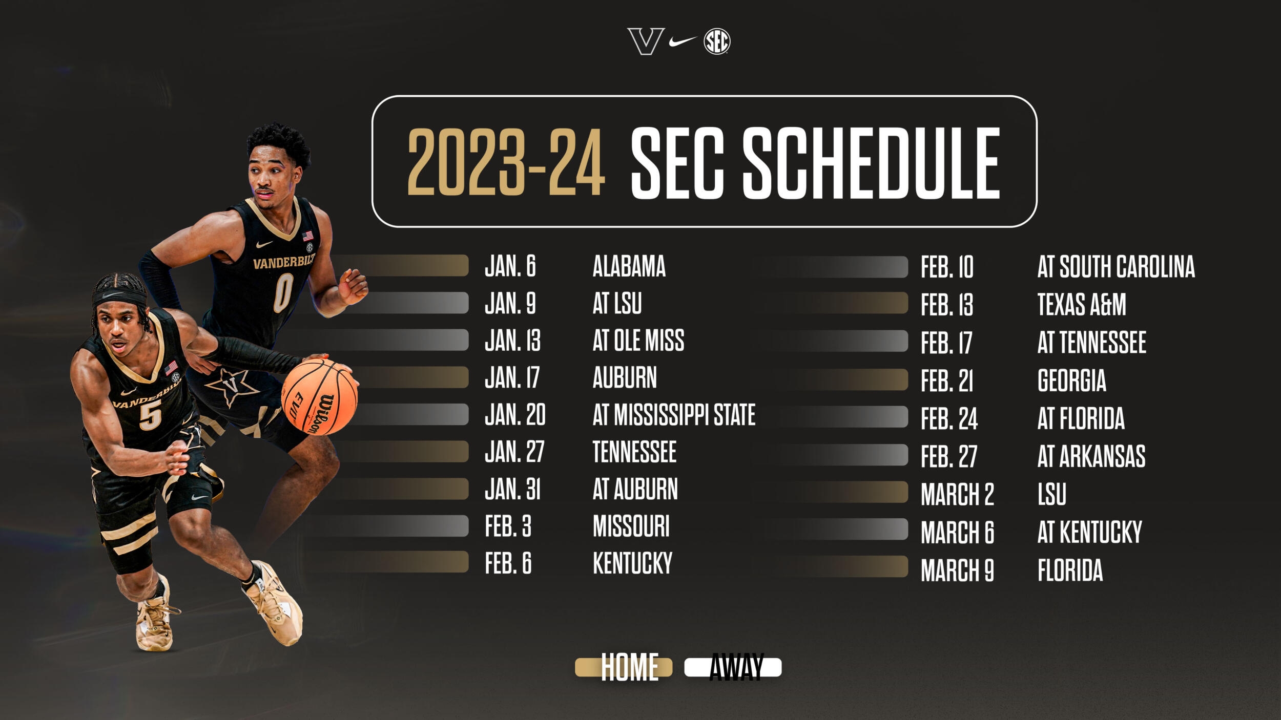 Vanderbilt Men s Basketball Schedule Complete Vanderbilt Men s Basketball Schedule Complete
