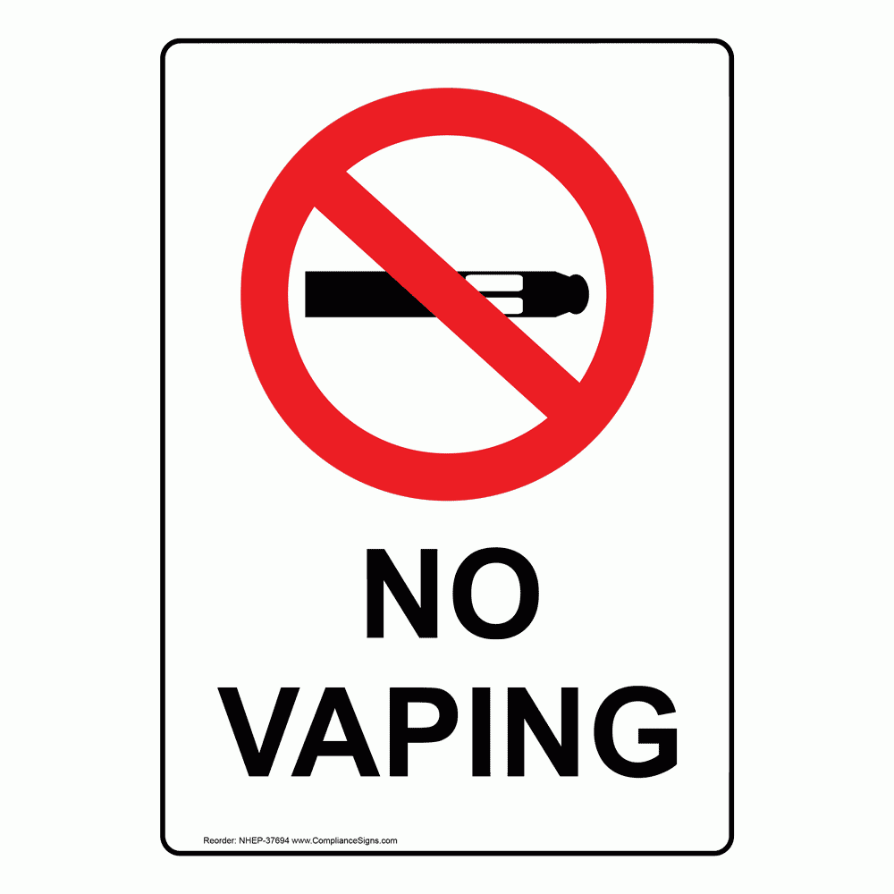 Printable No Vaping Sign Printable No Vaping Sign
