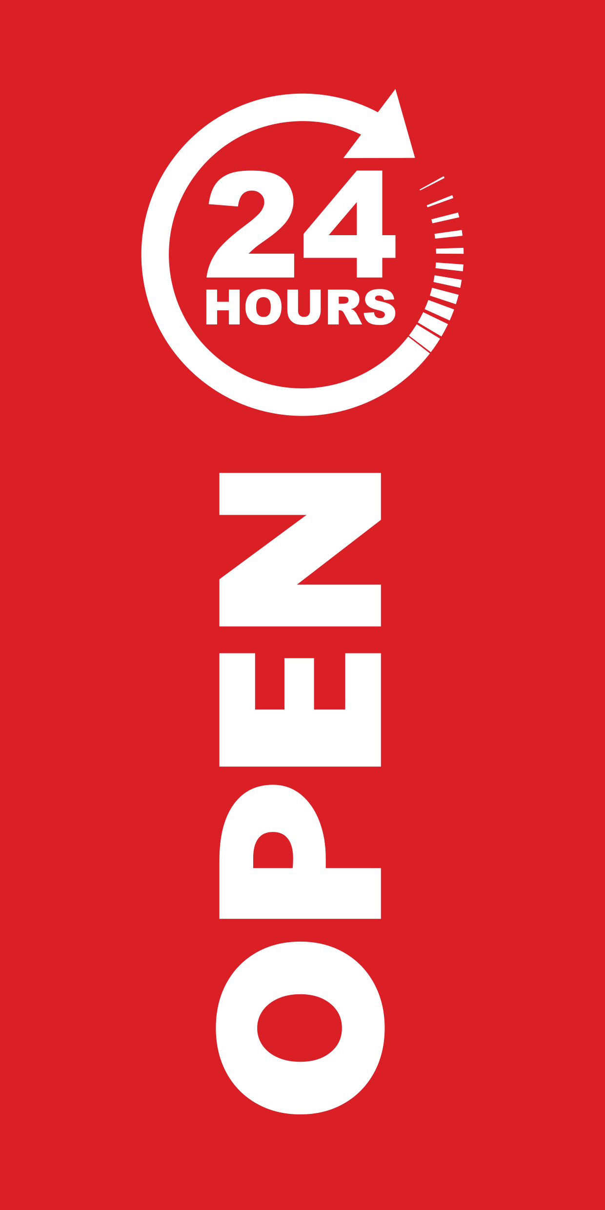 Vibrant Red Open 24 Hours Business Sign Template Square Signs Vibrant Red Open 24 Hours Business Sign Template Square Signs