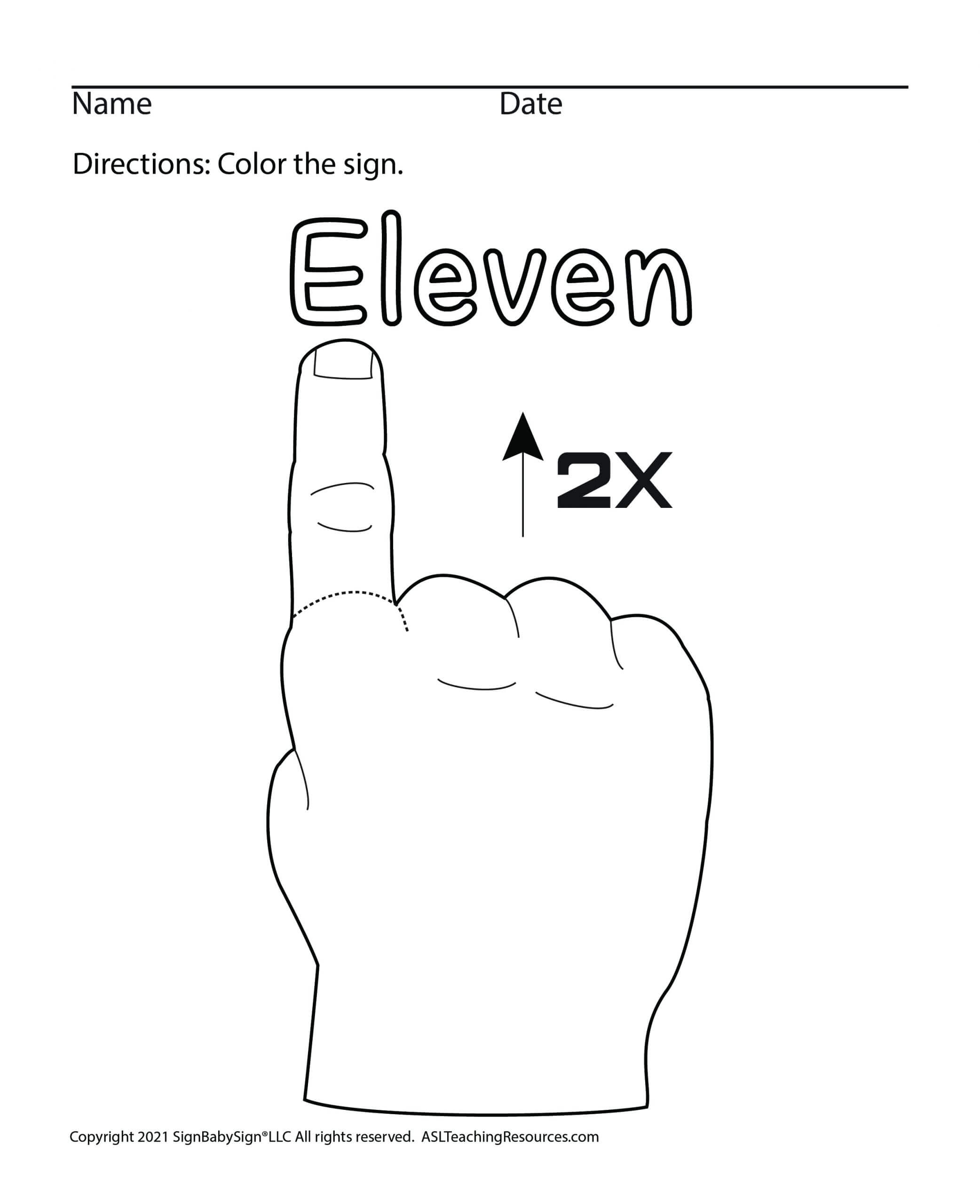 Printable Sign Language Numbers Sheets