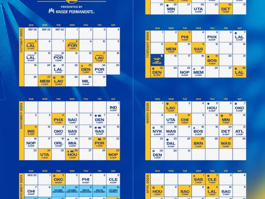Warriors Fan Guide 2025 26 Schedule